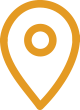 pin Orange map pin icon on white background